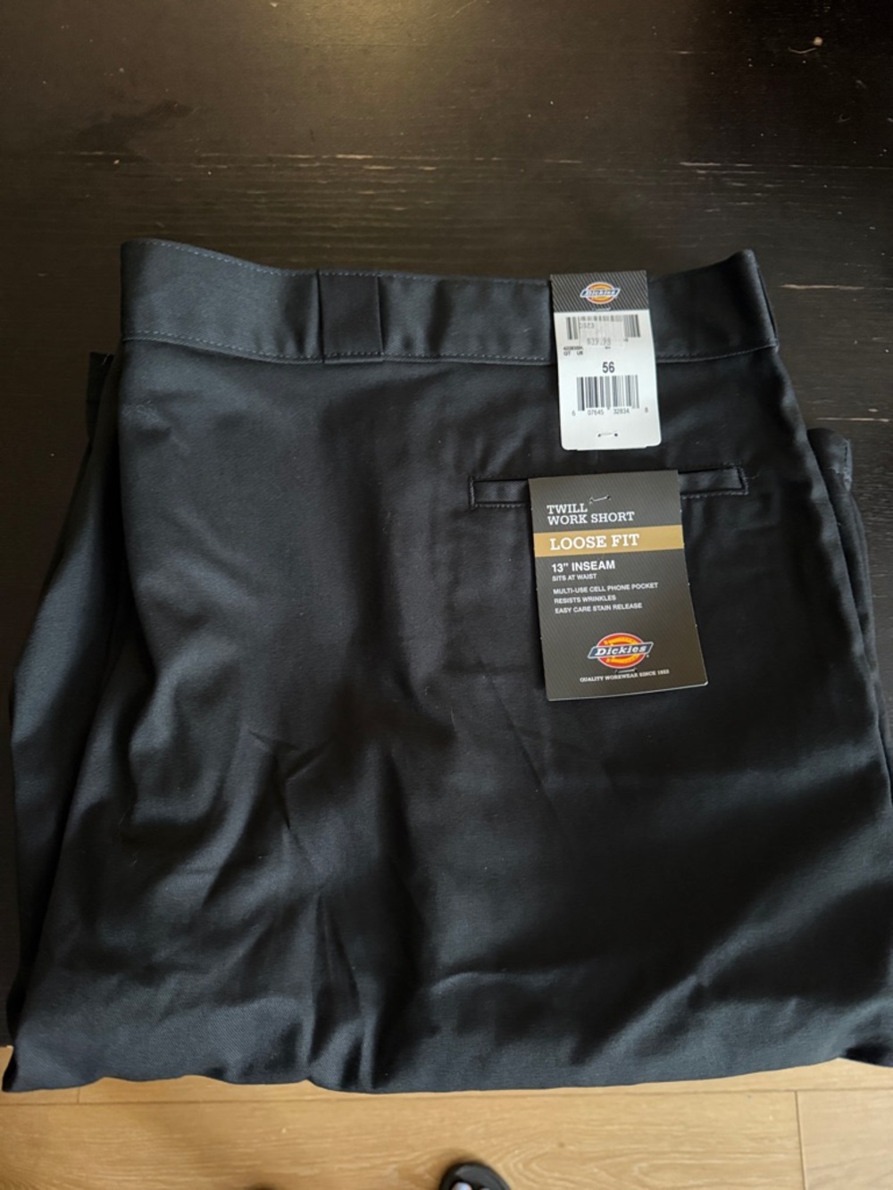 Dickies Black Twill Loose Fit Work Shorts